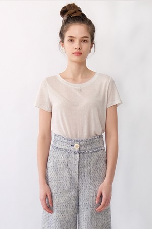 [21SS] NINA LOGO LINEN T SHIRT (4 COLORS)