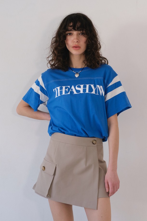 THE ASHLYNN - 반소매 티셔츠 - BASEBALL LOGO T SHIRT_BLUE