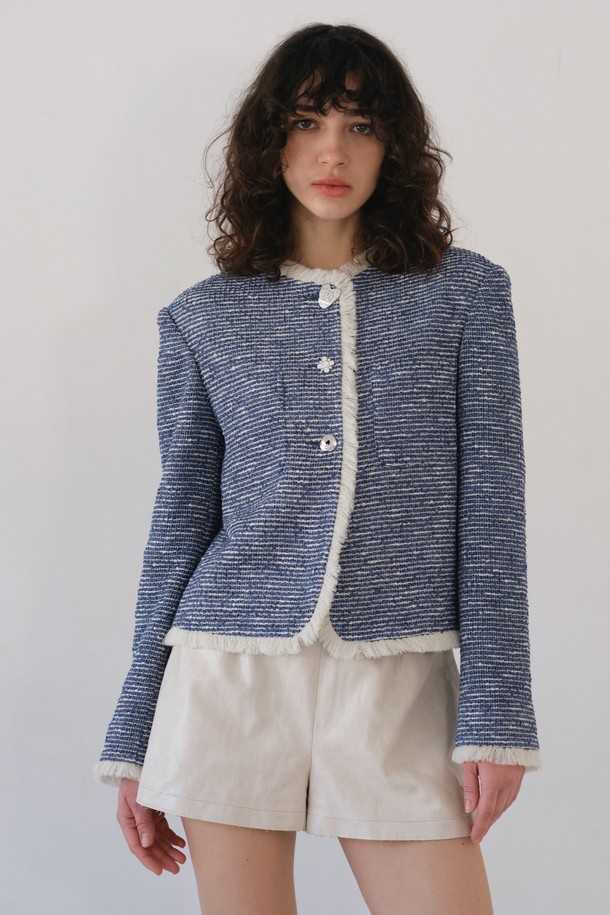 THE ASHLYNN - 자켓 - JENNIE TWEED JACKET_BLUE