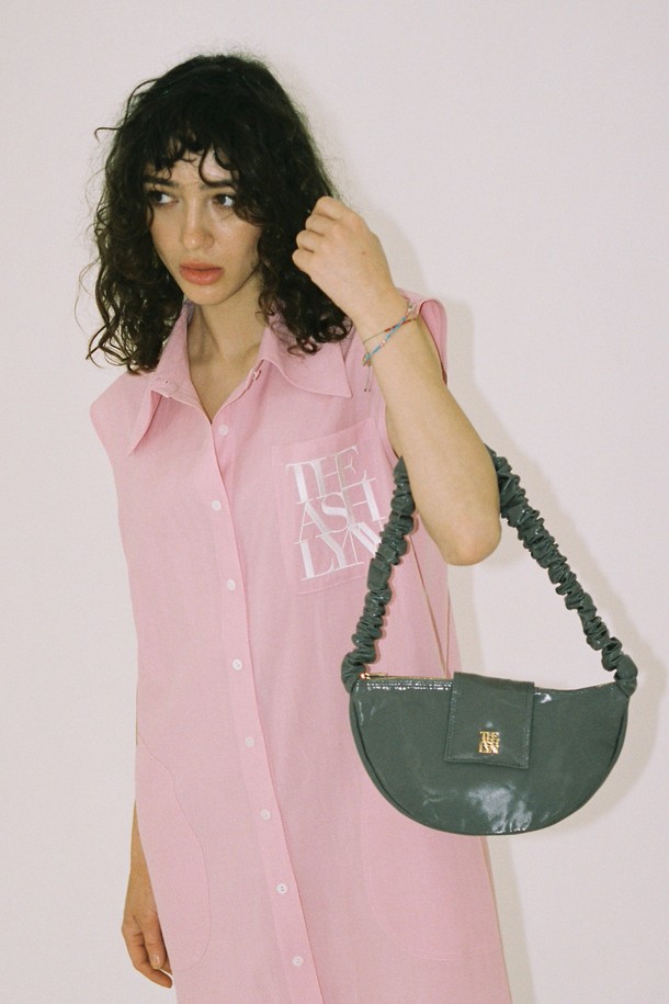 THE ASHLYNN - 숄더백 - RIRI RUCHED SHOULDER BAG_GREY