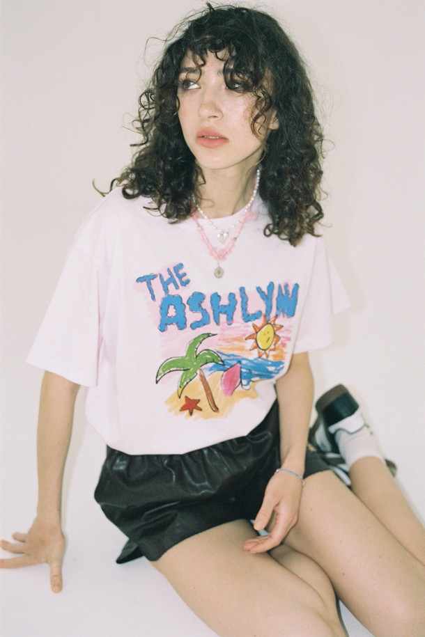 THE ASHLYNN - 반소매 티셔츠 - ISLANDER GRAPHIC T SHIRT_PINK