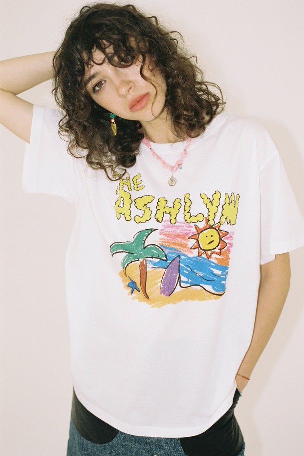 THE ASHLYNN - 반소매 티셔츠 - ISLANDER GRAPHIC T SHIRT_WHITE