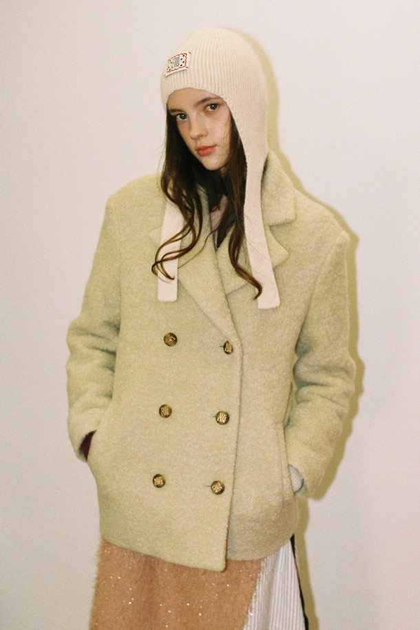 THE ASHLYNN - 코트 - YANA ALPACA BOUCLE DOUBLE COAT_BUTTER