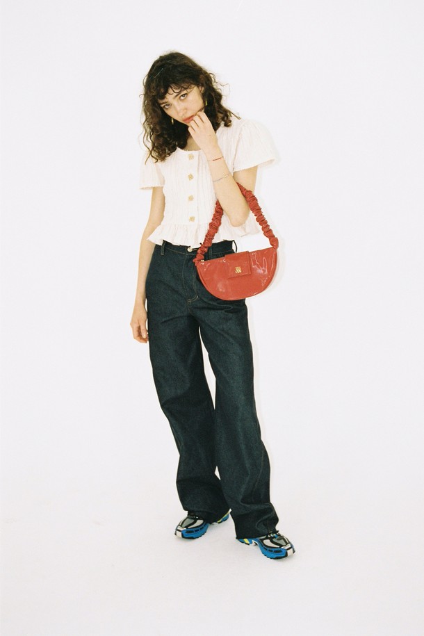 THE ASHLYNN - 숄더백 - RIRI RUCHED SHOULDER BAG_RED