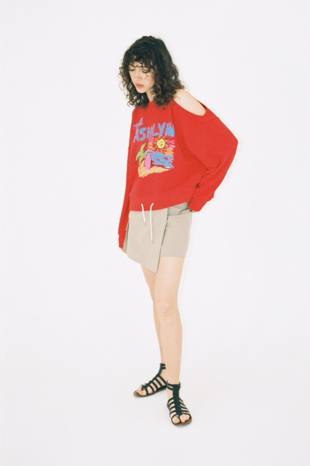 THE ASHLYNN - 긴소매 티셔츠 - PARADISE COLD SHOULDER SWEATSHIRT_RED