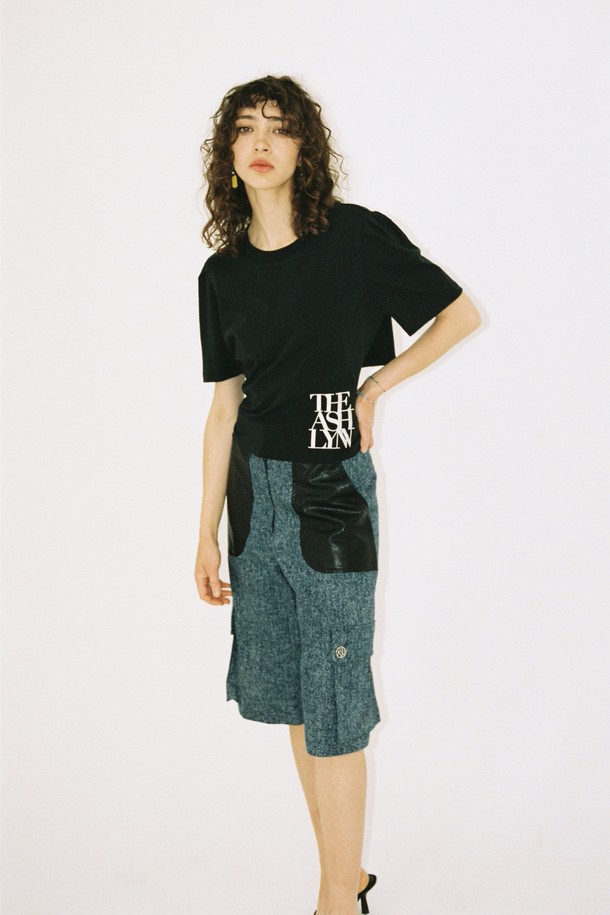 THE ASHLYNN - 반소매 티셔츠 - JANICE TIE BACK T SHIRT_BLACK