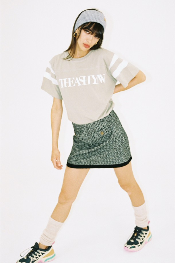 THE ASHLYNN - 반소매 티셔츠 - BASEBALL LOGO T SHIRT_LIGHT KHAKI