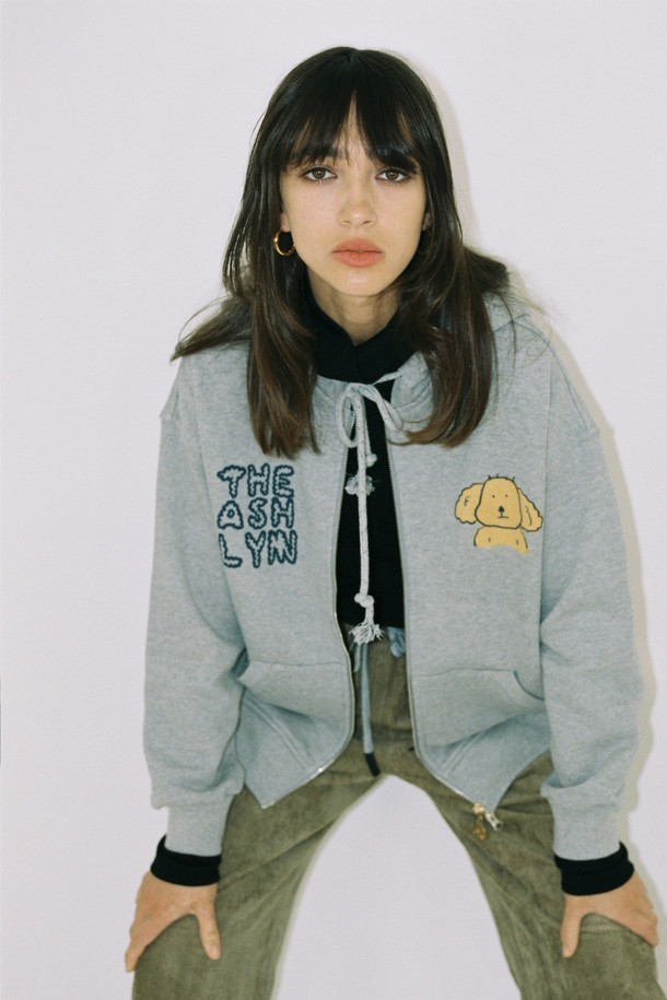 THE ASHLYNN - 후드 집업 - EVERYDAY PAM HOODIE ZIPUP_GREY