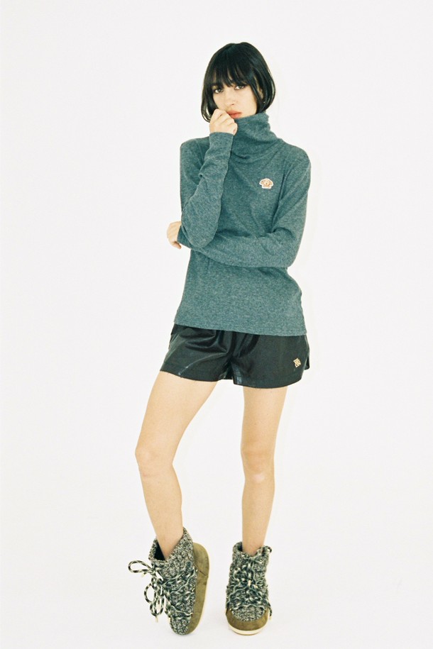 THE ASHLYNN - 터틀넥 - PAM PATCH SOFT TURTLENECK TOP_GREY