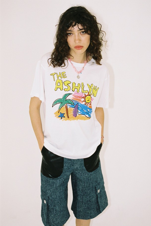 THE ASHLYNN - 반소매 티셔츠 - ISLANDER GRAPHIC T SHIRT_WHITE