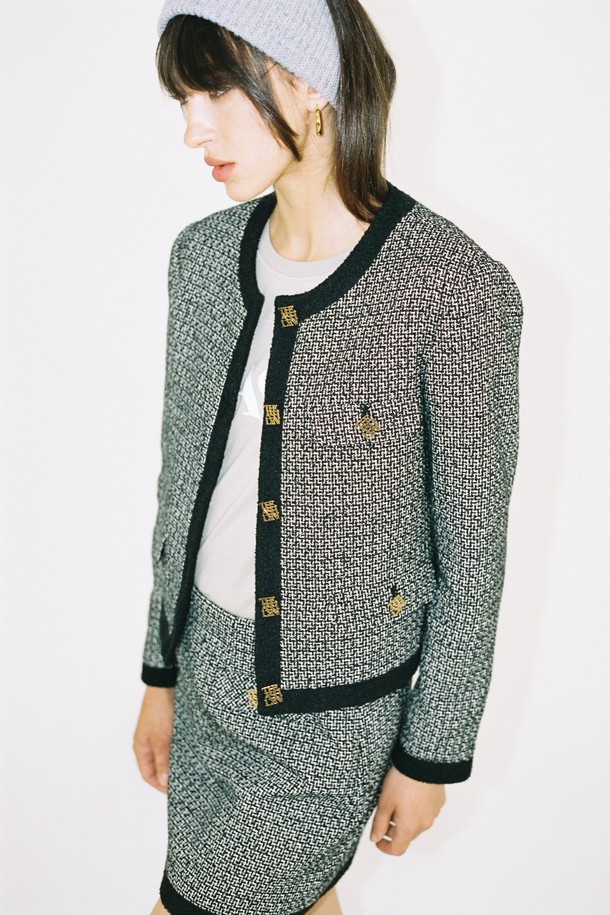 THE ASHLYNN - 자켓 - ODETTE CROP TWEED JACKET