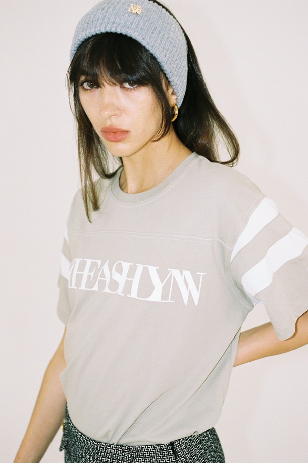 THE ASHLYNN - 반소매 티셔츠 - BASEBALL LOGO T SHIRT_LIGHT KHAKI