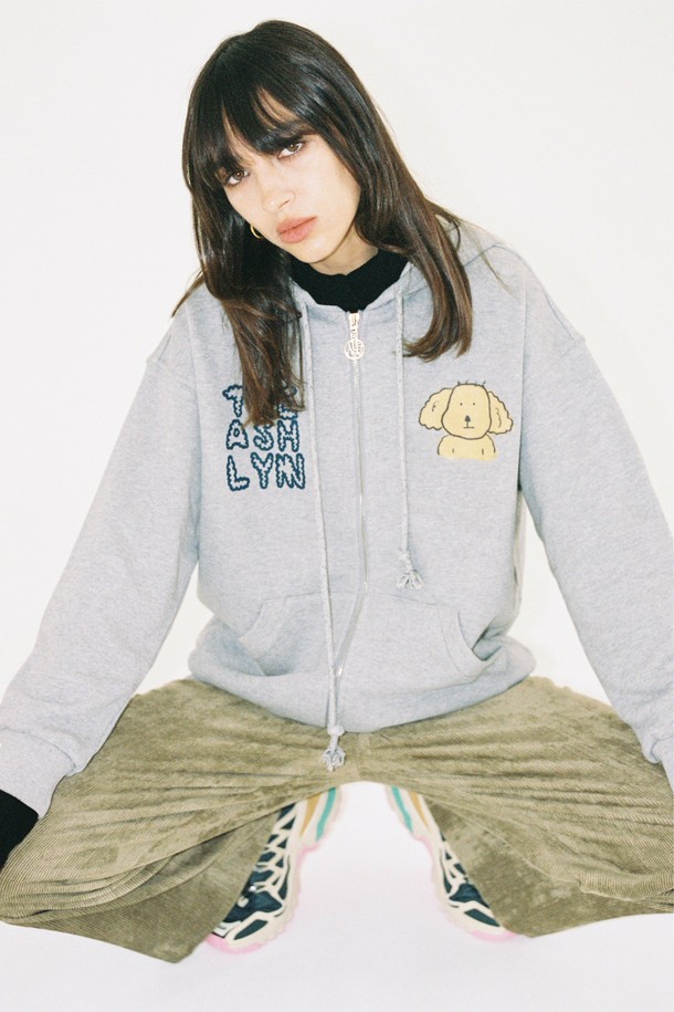 THE ASHLYNN - 후드 집업 - EVERYDAY PAM HOODIE ZIPUP_GREY