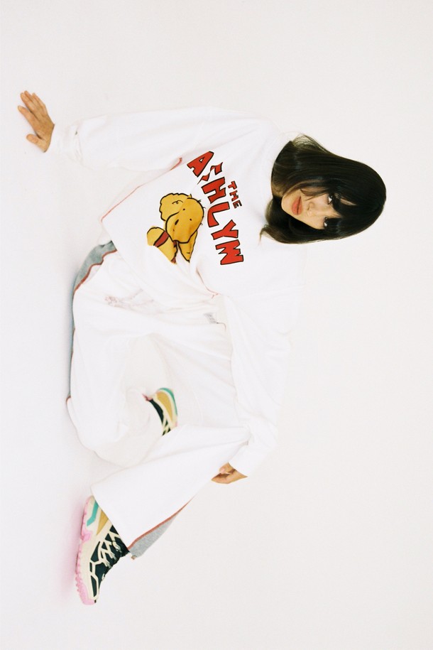 THE ASHLYNN - 롱/미디팬츠 - BONNIE SIDE COSTRAST SWEATPANTS_IVORY