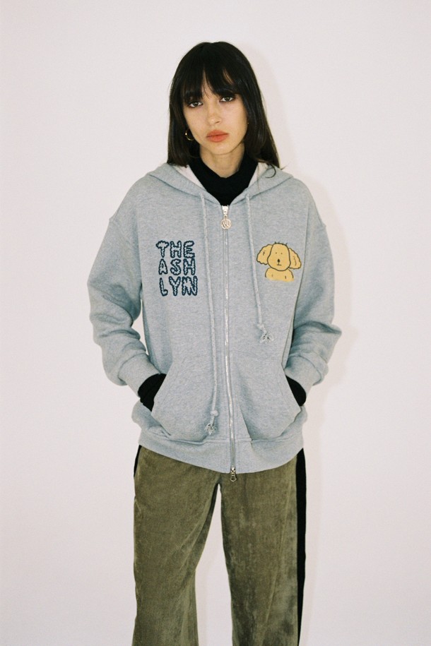 THE ASHLYNN - 후드 집업 - EVERYDAY PAM HOODIE ZIPUP_GREY