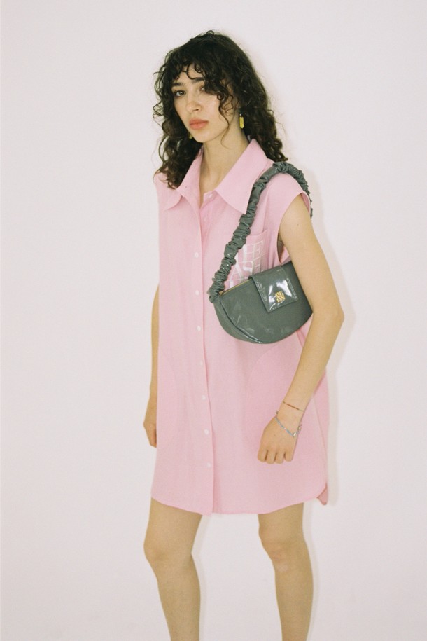 THE ASHLYNN - 숄더백 - RIRI RUCHED SHOULDER BAG_GREY