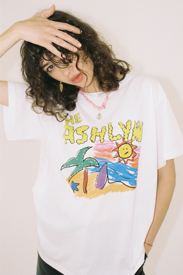 THE ASHLYNN - 반소매 티셔츠 - ISLANDER GRAPHIC T SHIRT_WHITE