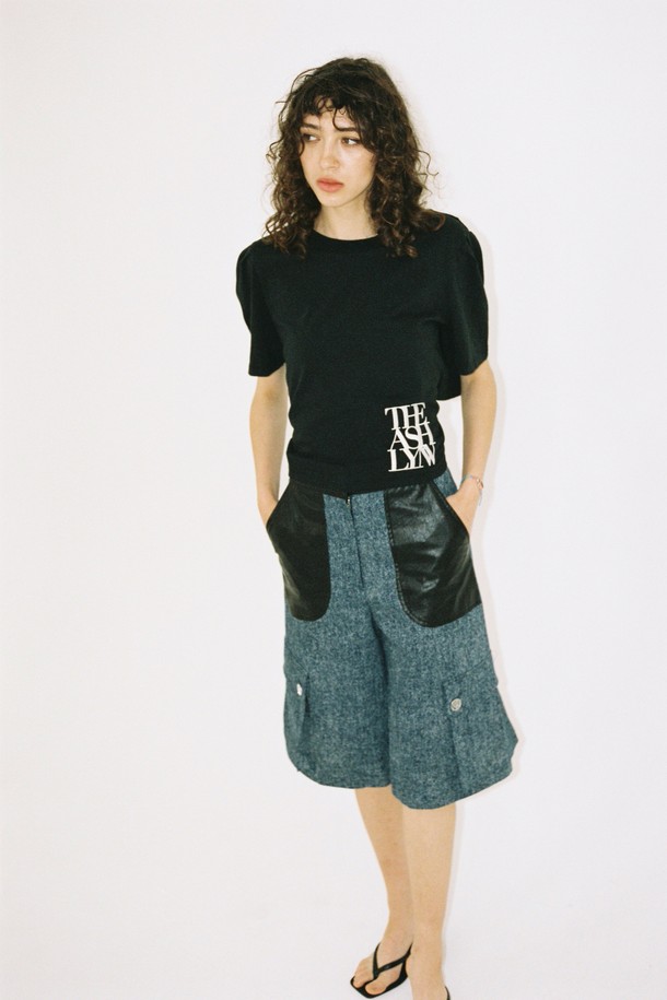 THE ASHLYNN - 반소매 티셔츠 - JANICE TIE BACK T SHIRT_BLACK