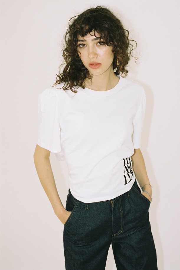 THE ASHLYNN - 반소매 티셔츠 - JANICE TIE BACK T SHIRT_WHITE