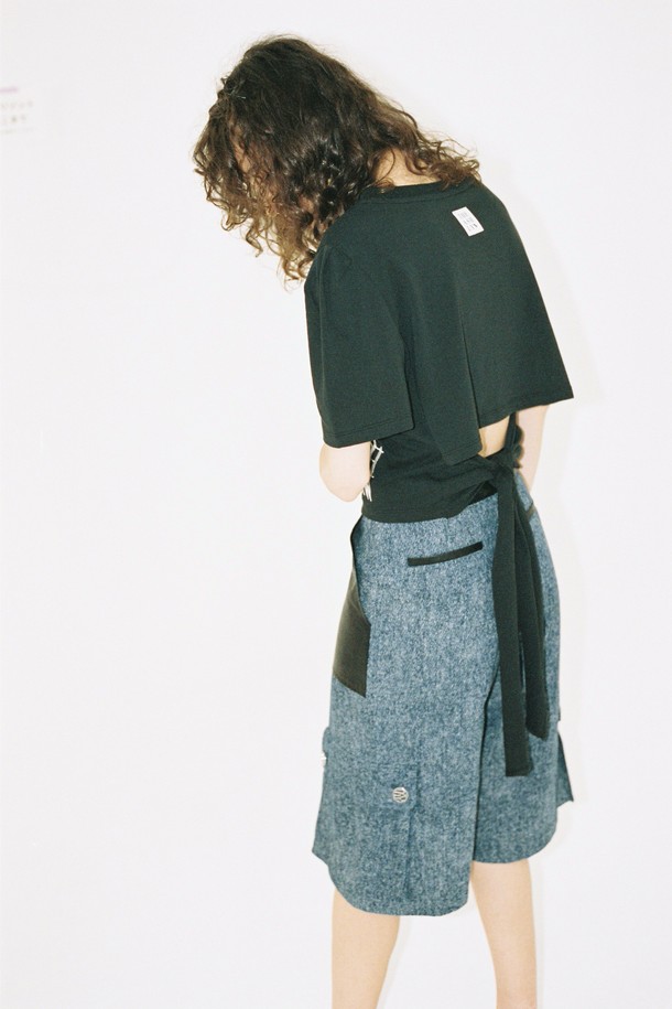 THE ASHLYNN - 반소매 티셔츠 - JANICE TIE BACK T SHIRT_BLACK