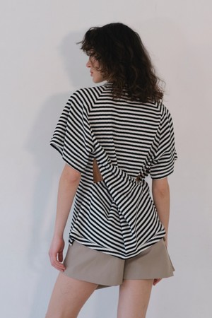 SARA STRIPE TWISTED TOP