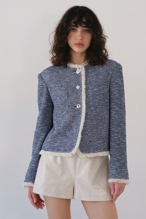 JENNIE TWEED JACKET_BLUE