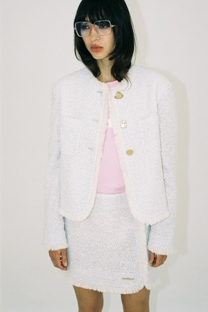 JENNIE TWEED JACKET_IVORY