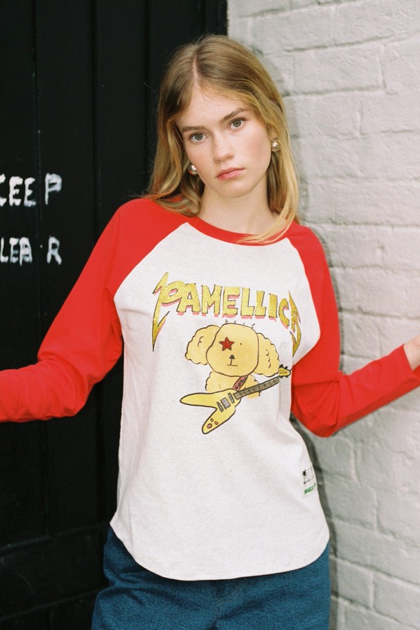 THE ASHLYNN - 긴소매 티셔츠 - PAMELLICA RAGLAN T SHIRT_RED (2 SIZES)