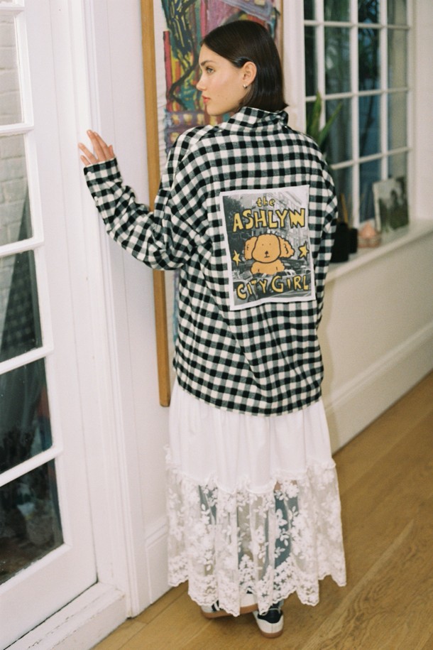 THE ASHLYNN - 셔츠 - CITY GIRL CHECK SHIRT_BLACK