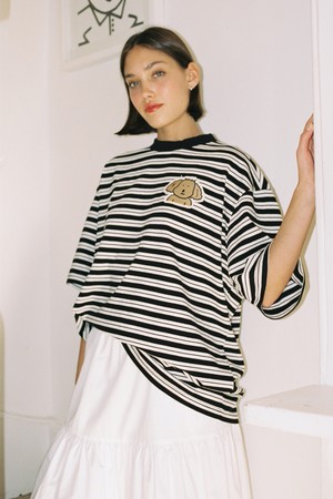 BIG PAM PATCH OVERSIZED T SHIRT(UNISEX)_BLACK (2 SIZES)