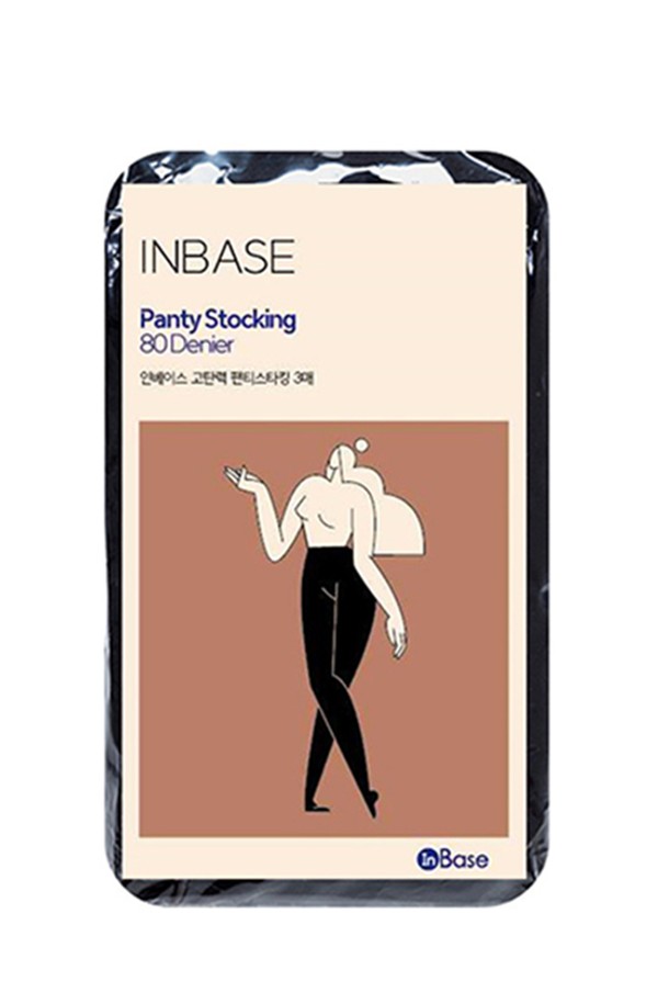 InBase - 양말 - 인베이스 쫀쫀 고탄력 넉넉한 길이 팬티스타킹 80D