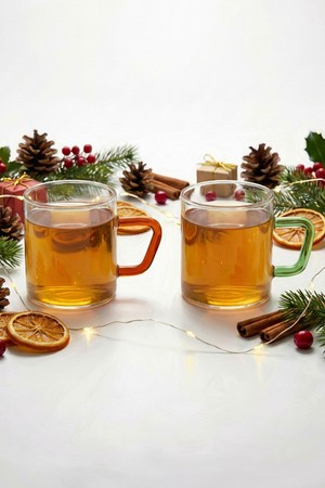 비젼글래스 크리스마스 에디션 컬러머그컵S 190ml 선물세트(2P)