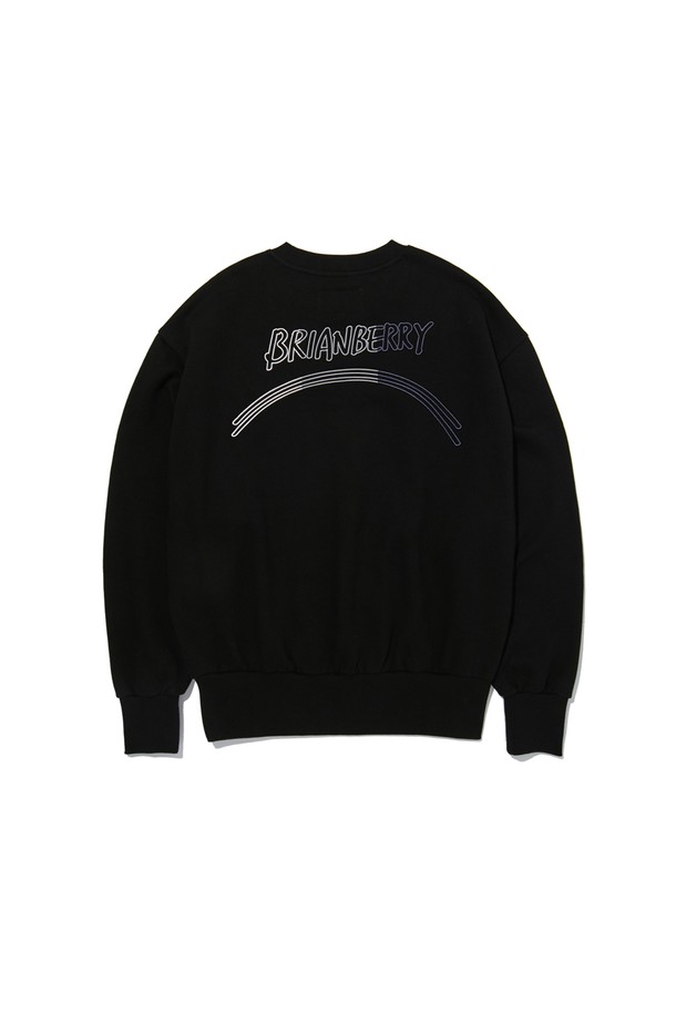 BRIAN Berry - 긴소매 티셔츠 - [BRIAN Berry] VOLUME ARC SWEAT SHIRT_BLACK