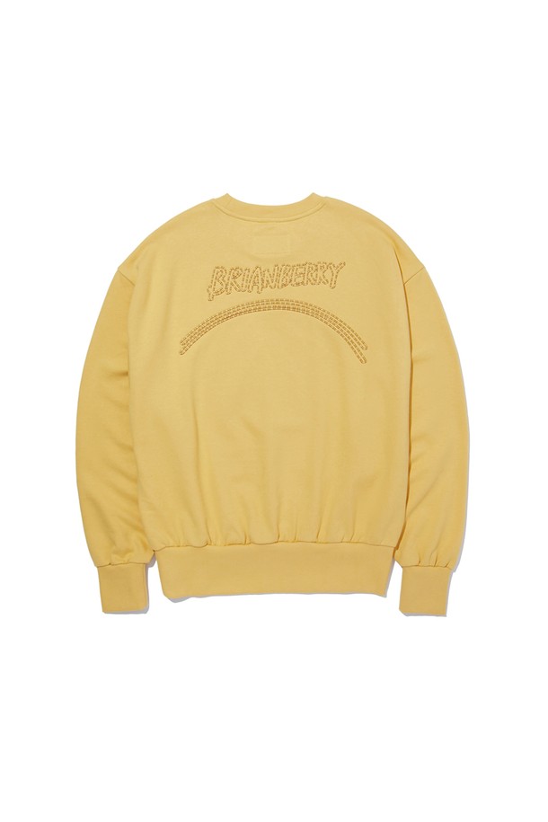 BRIAN Berry - 긴소매 티셔츠 - [BRIAN Berry] VOLUME ARC SWEAT SHIRT_MUSTARD