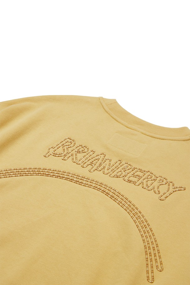 BRIAN Berry - 긴소매 티셔츠 - [BRIAN Berry] VOLUME ARC SWEAT SHIRT_MUSTARD