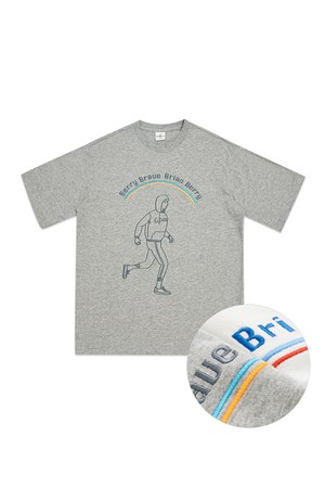 [BRIAN Berry] SIGNATURE BOLD HALF TEE_STONE GREY