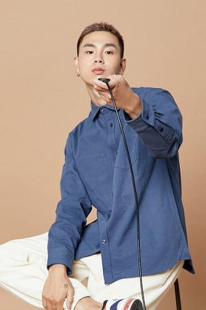 HIDDEN POCKET SHIRT_blue (man)