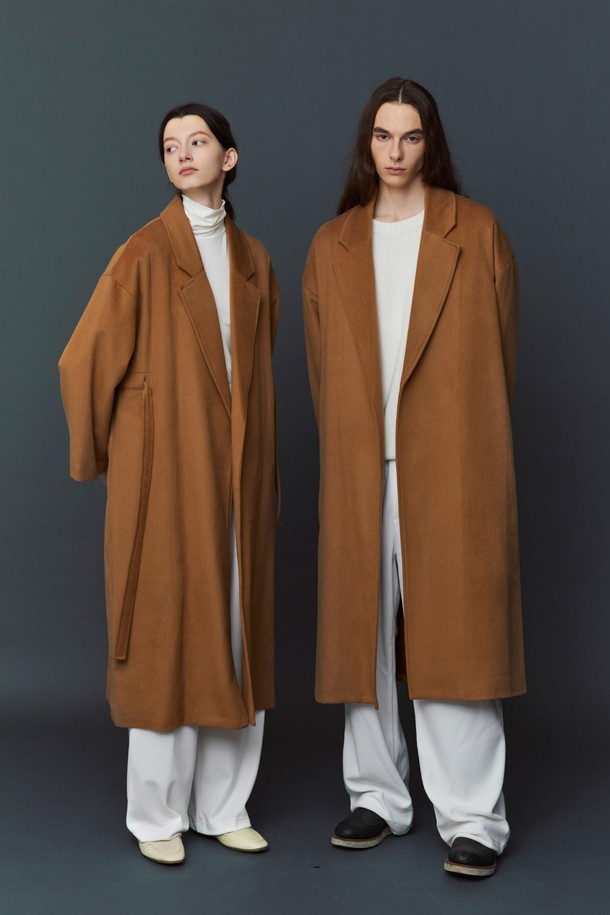 atempo - 코트 - WOOL ROBE COAT_Camel