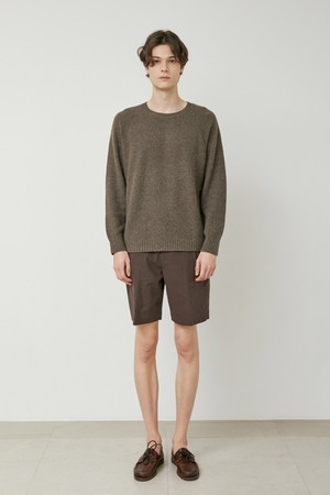 CASHMERE CREWNECK_Deep brown