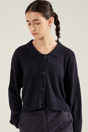 BOUCKLE SHORT CARDIGAN_Navy