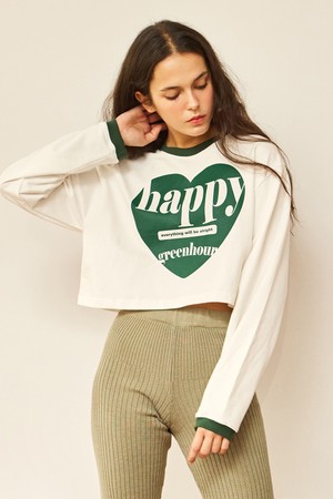 HEART CROP T-SHIRT_White