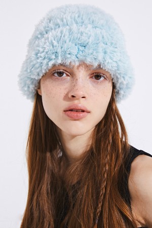 LOGO MIXED FUR BEANIE_Mint