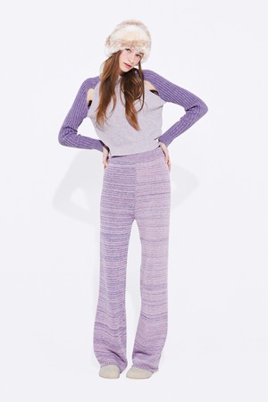 BLENDING KNIT PANTS_Purple