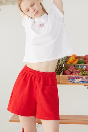 [리오더] [23SS] TERRY POCKET SHORT PANTS_Red