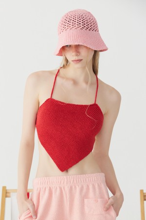 [23SS] [5차 리오더] STRAP KNIT TOP (BIKINI)_Red