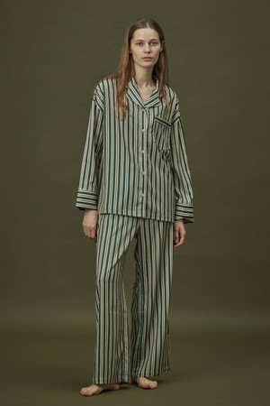 CLASSIC ROUND PAJAMA SET_day stripe