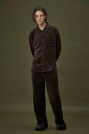 VELOUR PAJAMA SET_double brown (men)