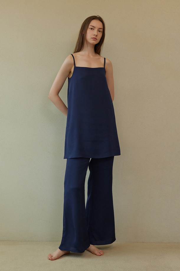 atempo - 홈웨어 - LONG SLIP PAJAMA SET_royal navy