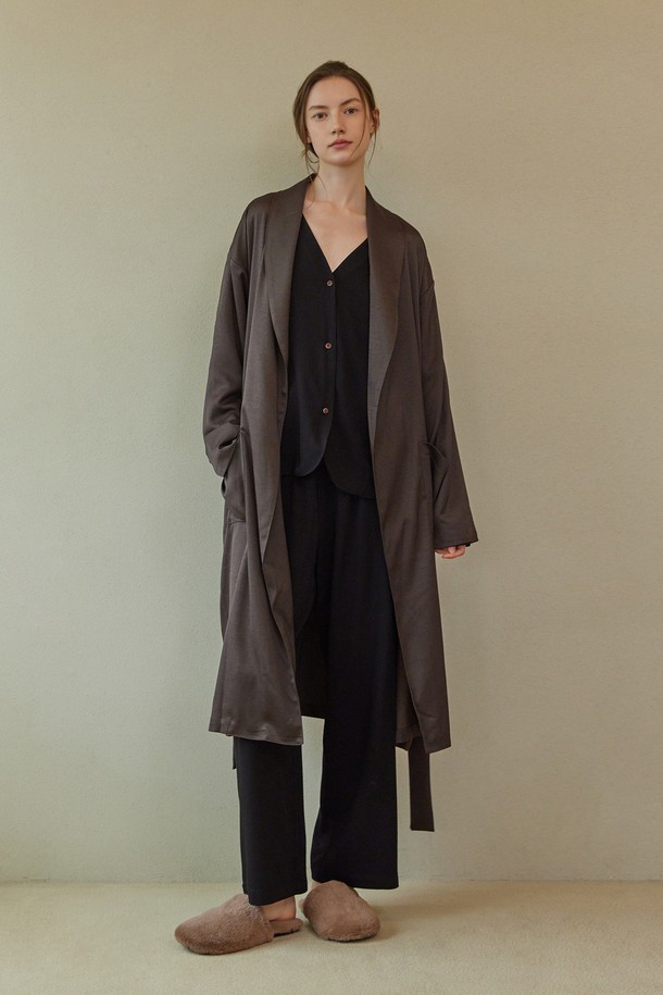 atempo - 홈웨어 - CLASSIC LONG ROBE_dark brown (women)