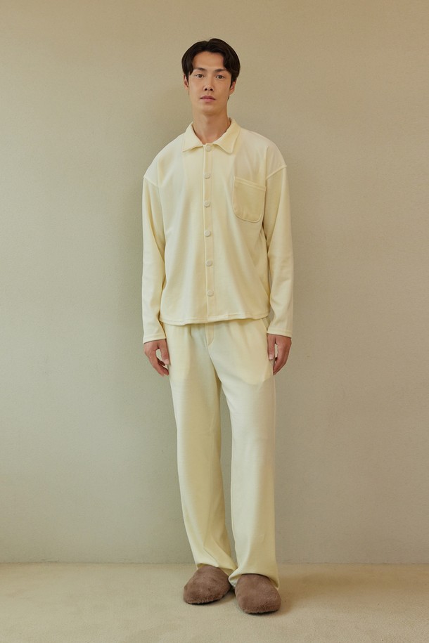 atempo - 언더웨어 - VELOUR PAJAMA SET_cream (men)